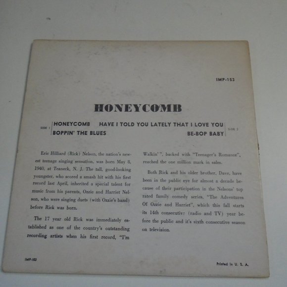 45 RPM Record Ricky IMP-153 - Picture 2 of 4
